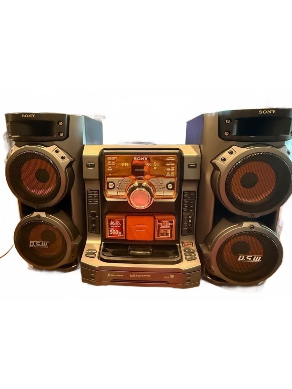 Sony LBT-ZX66i Mini Hi-Fi Stereo System with 5-disc CD changer Speakers Remote